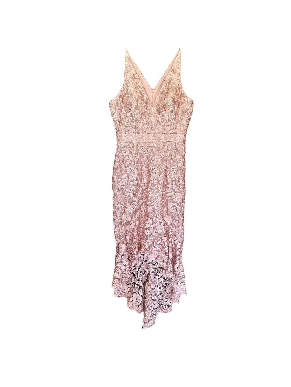 Xscape | Women’s Pink - Rose High Low Formal Dress | Size 12 | 0807